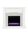SOUTHERN ENTERPRISES CHARTIER COLOR CHANGING ELECTRIC FIREPLACE WITH MEDIA SHELF