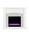 Southern Enterprises Chartier Color Changing Electric Fireplace With Media Shelf