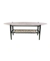 SOUTHERN ENTERPRISES RELCKIN FAUX MARBLE COCKTAIL TABLE