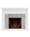 SOUTHERN ENTERPRISES ELIOR MARBLE TILED ELECTRIC FIREPLACE