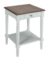 CONVENIENCE CONCEPTS FRENCH COUNTRY 1 DRAWER END TABLE WITH SHELF