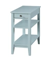 CONVENIENCE CONCEPTS AMERICAN HERITAGE 1 DRAWER CHAIRSIDE END TABLE WITH SHELVES