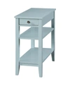 Convenience Concepts American Heritage 1 Drawer Chairside End Table With Shelves