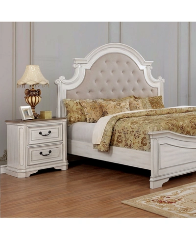 Furniture Of America Mayves Moulded Trim 2-drawer Nightstand In Antique White