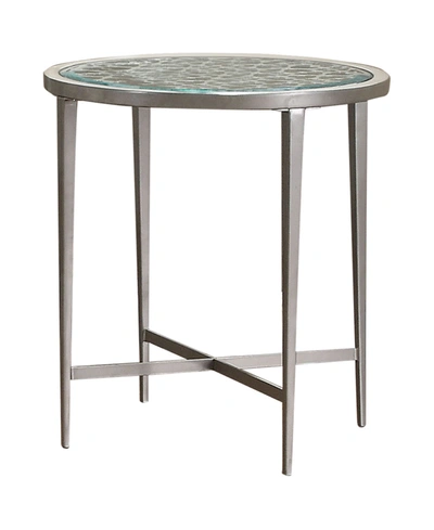 Furniture Of America Porcelain Steel Frame End Table In Silver