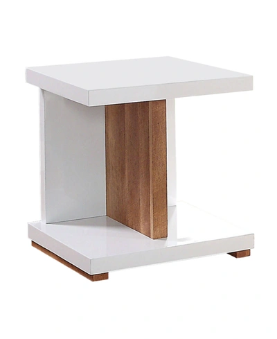 Furniture Of America Jasmino Open Shelf End Table In White