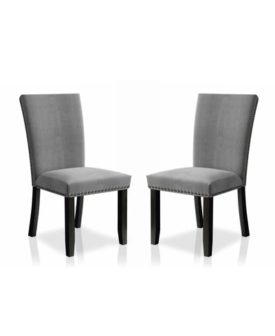 Furniture Of America Southwind Upholstered Side Chairs (set Of 2) In Gray