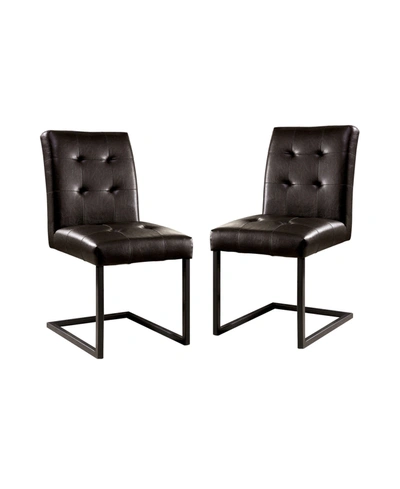 Furniture Of America Hannet Tufted Side Chair- Set Of 2 In Black
