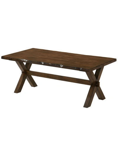 Furniture Of America Coupla Trestle Coffee Table In Brown