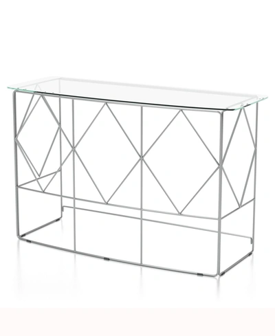 Furniture Of America Karlence Rectangle Console Table In Silver