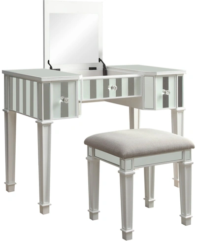 Furniture Of America Boise Lift-top Mirror Vanity Set In White
