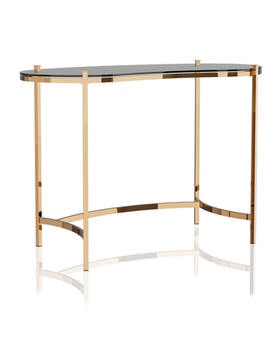 Furniture Of America Havford Glass Top Console Table In Gold-tone