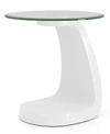 FURNITURE OF AMERICA FURNITURE OF AMERICA KILVO GLASS TOP END TABLE