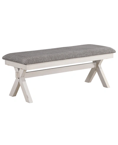 Furniture Of America Keirmeier Upholstery Bench In White