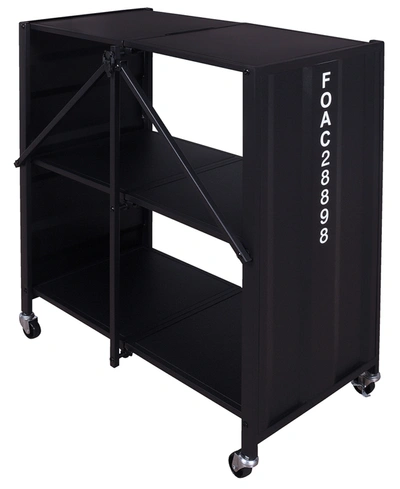 Furniture Of America Ponita 2-shelf Folding Bookcase In Black