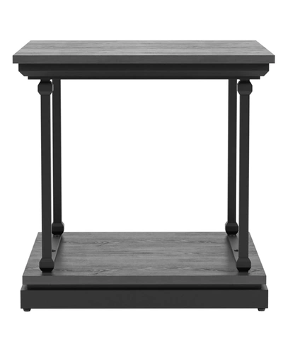 Furniture Of America Grestin Open Shelf End Table In Silver