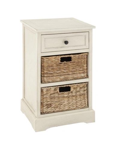Rosemary Lane Traditional Wood Storage Unit In White