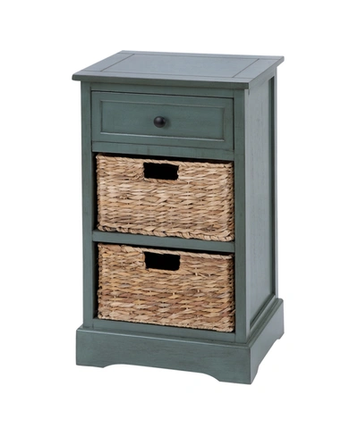 Rosemary Lane Traditional Wood Storage Unit In Blue