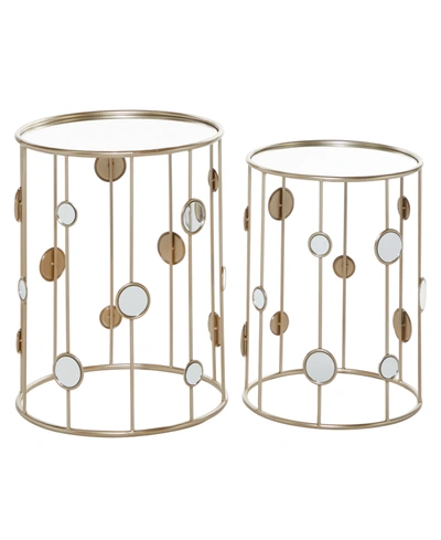 Rosemary Lane Metal Contemporary Accent Table, 2 Pieces In Gold-tone