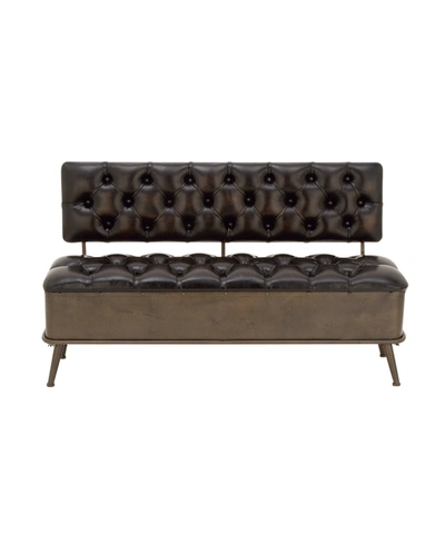 Rosemary Lane Iron Industrial Bench In Black