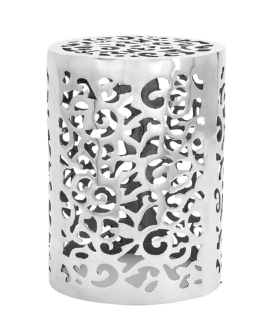 Rosemary Lane Contemporary Stool In Silver-tone