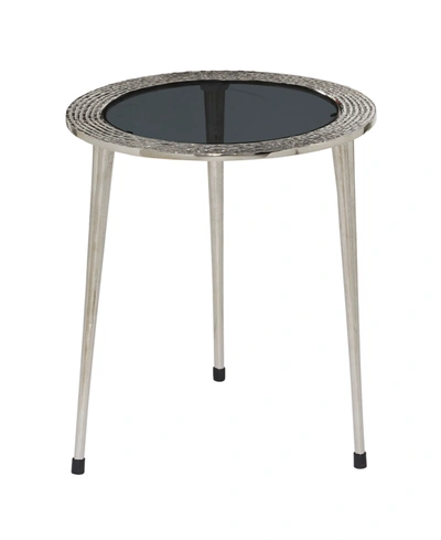 Rosemary Lane Contemporary Aluminum Accent Table In Silver-tone