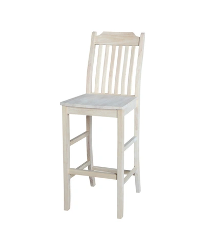 International Concepts Mission Bar Height Stool In Cream
