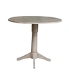 International Concepts 42" Round Dual Drop Leaf Pedestal Table