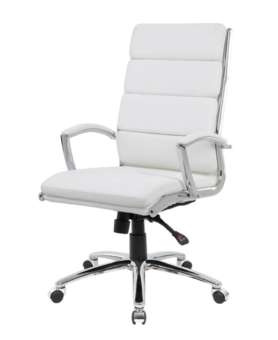 Boss Office Products Executive Mid-back Chair In White