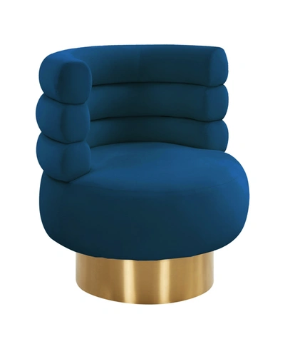 Tov Furniture Naomi Swivel Chair In Navy