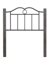 HILLSDALE DUMONT ARCHED METAL AND WOOD TWIN HEADBOARD