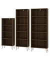 MANHATTAN COMFORT ROCKEFELLER BOOKCASES SET, 3 PIECE