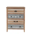 LUXEN HOME 4 DRAWER ACCENT CHEST