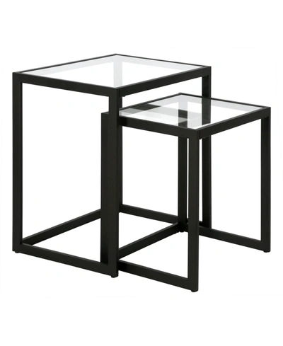 Hudson & Canal Rocco Nesting Side Table, Set Of 2 In Black