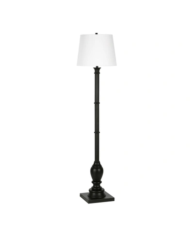 Hudson & Canal Minnie Farmhouse Floor Lamp With Empire Shade In Black