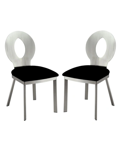 Furniture Of America Lopez Metal Dining Chair (set Of 2) In Silver
