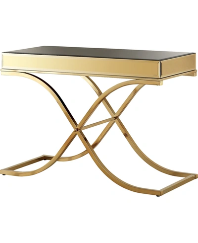 Furniture Of America Xander Mirrored Console Table In Yellow