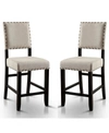 Furniture Of America Langly Upholstered Pub Chair (set Of 2)