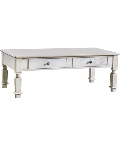 Furniture Of America Vera Antique White Coffee Table In Natural