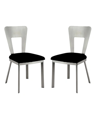 Furniture Of America Genaveve Metal Dining Chair (set Of 2) In Silver