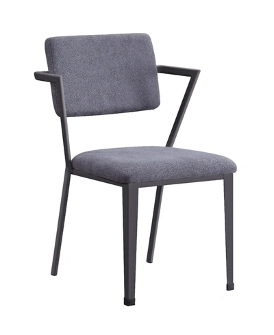 Acme Furniture Cargo Chair In Gray Fabric And Blue
