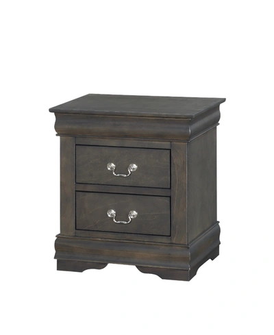 Acme Furniture Louis Philippe Nightstand In Dark Gray