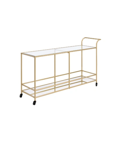 Acme Furniture Kenda Serving Cart In Gold-tone