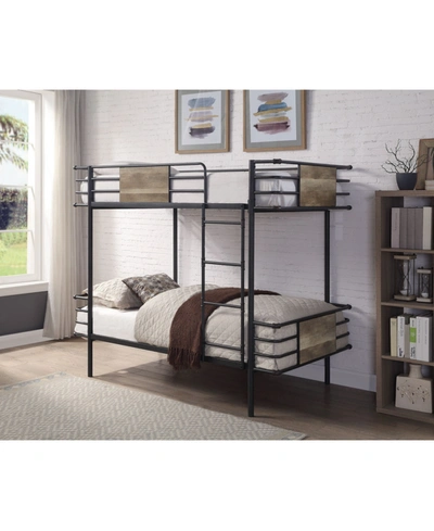 Acme Furniture Deliz Twin/twin Bunk Bed In Gray
