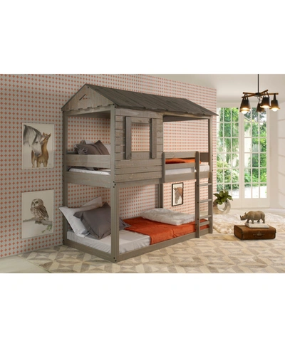 Acme Furniture Darlene Twin/twin Bunk Bed In Gray