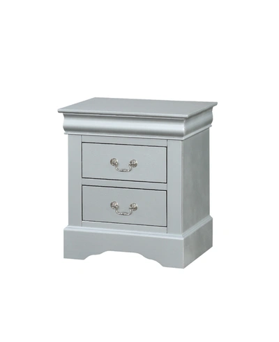 Acme Furniture Louis Philippe Iii Nightstand In Platinum