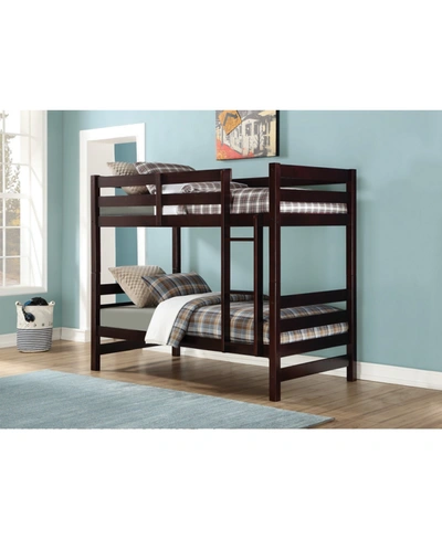 Acme Furniture Ronnie Twin Over Twin Bunk Bed In Brown