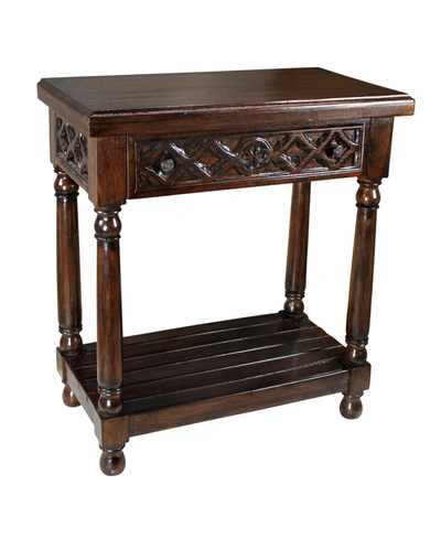 Design Toscano Calcot Manor Medieval Console Table In Dark Brown