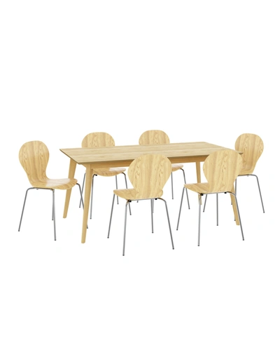 Handy Living Sampat 7-piece Modern Dining Table And Dining Chairs Set