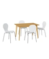 HANDY LIVING WEINRAUB 5-PIECE MODERN DINING TABLE AND DINING CHAIRS SET